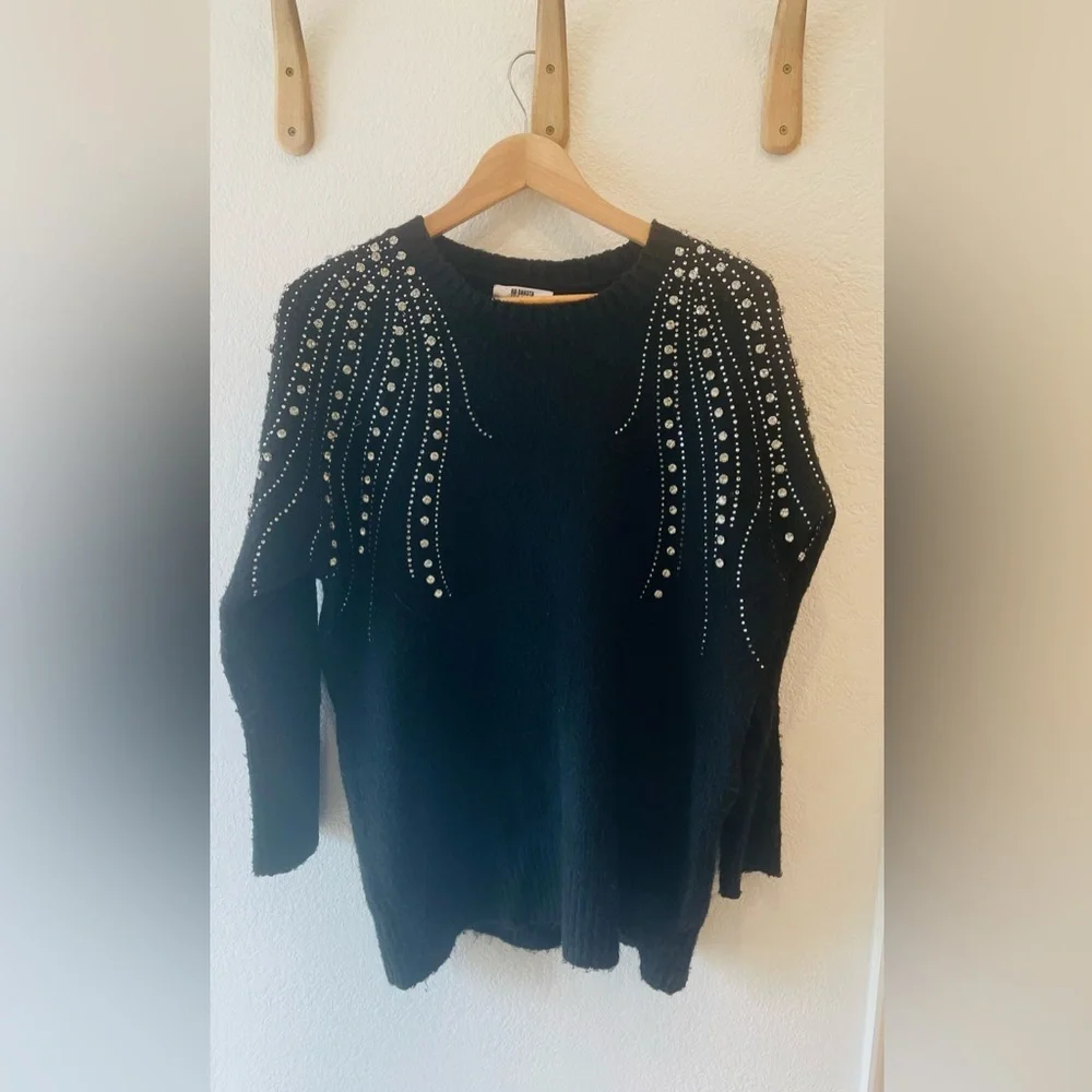 BB Dakota Drip Too Hard Sweater in Black, Size XS - Picture 2 of 4